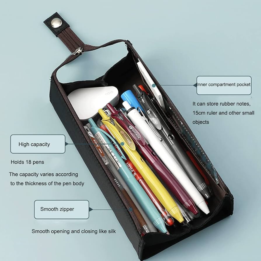 Amazon.co.jp: Japanese Solid Color Pencil Case, Pencil Pouch