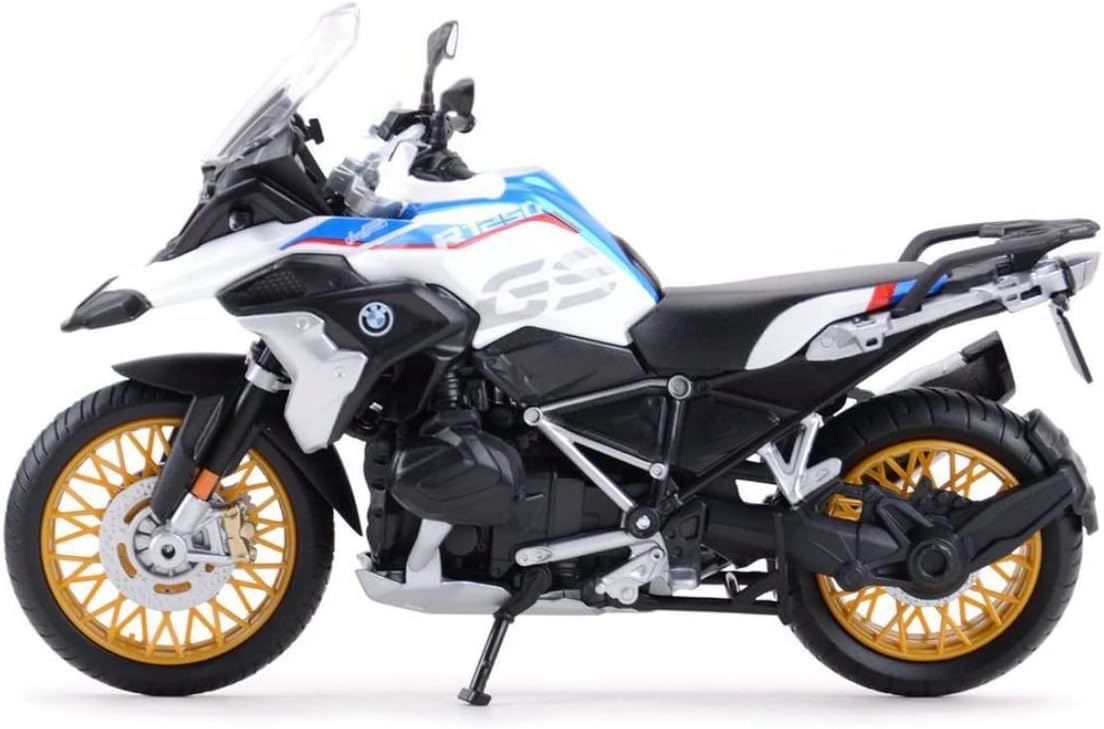 koenig-tom Maisto - 1/18 Scale Model Compatible with BMW Replica Miniature Model R1250 Gs 2015 Collectible (White), Adult Plastic;Rubber