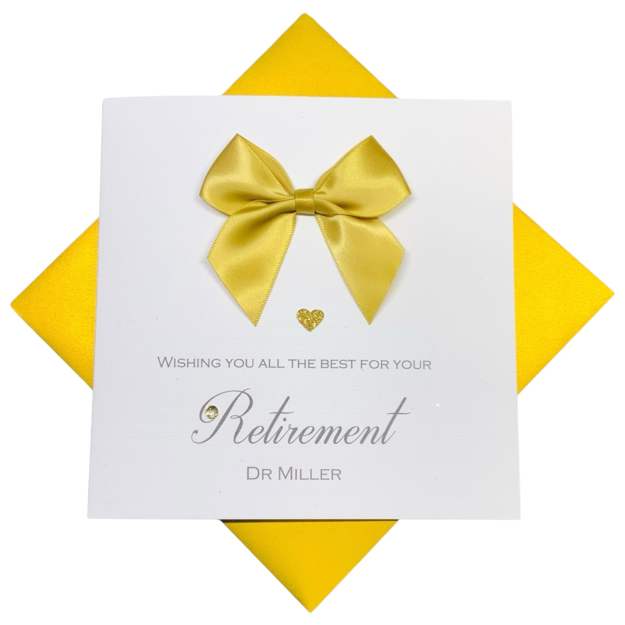 Retirement Card - Personalised Greeting Card for Women Men Colleague Coworker Mum Dad Partner Retired Retiring Leaving Work Good Luck - 18 Colours