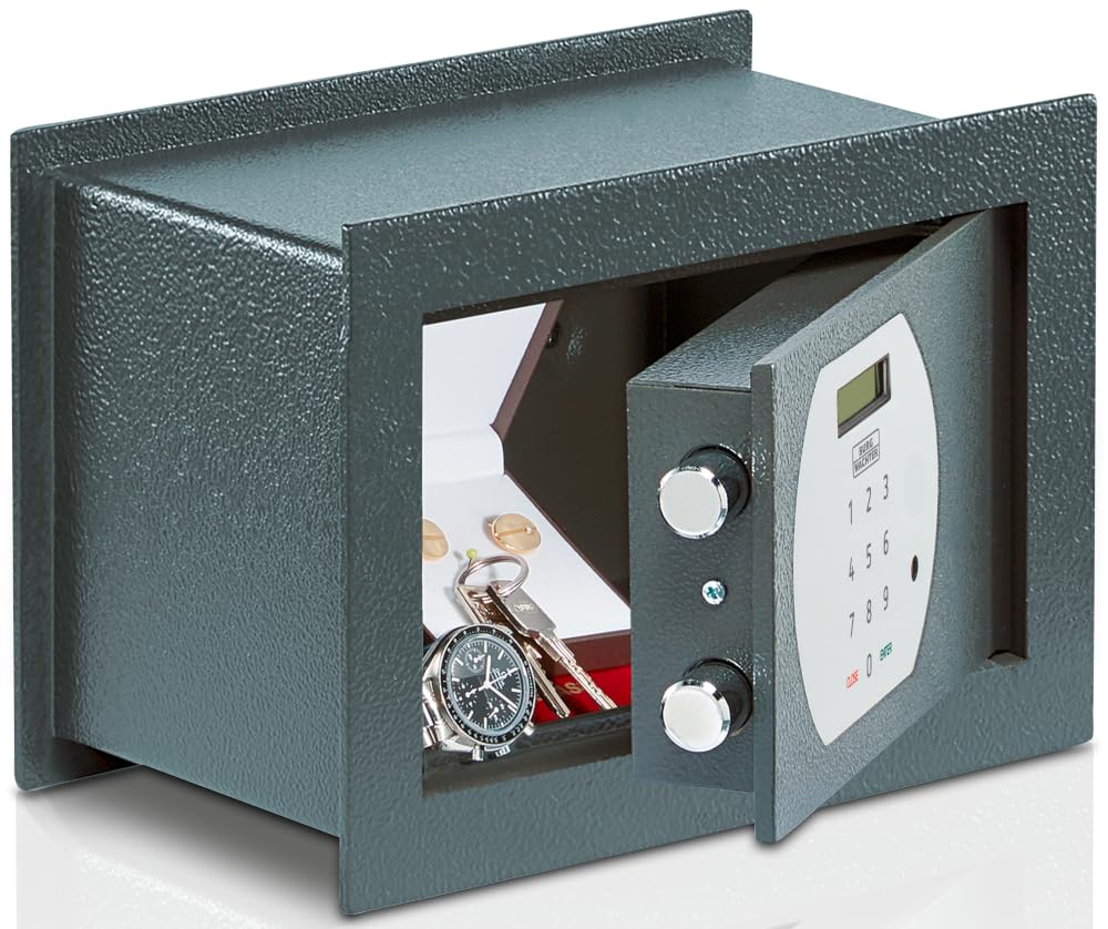 BURG-WÄCHTER Muurkluis met sleutel, Kluis, Point-Safe, Om in te bouwen, 4,5 l, 9,4 kg, PW 2 S, Zwart