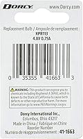 Vista 2 de Dorcy Bombilla de repuesto de 6 voltios/4D-4.8 voltios, base de bayoneta de 0.75 A (41-1663), azul, paquete de 2