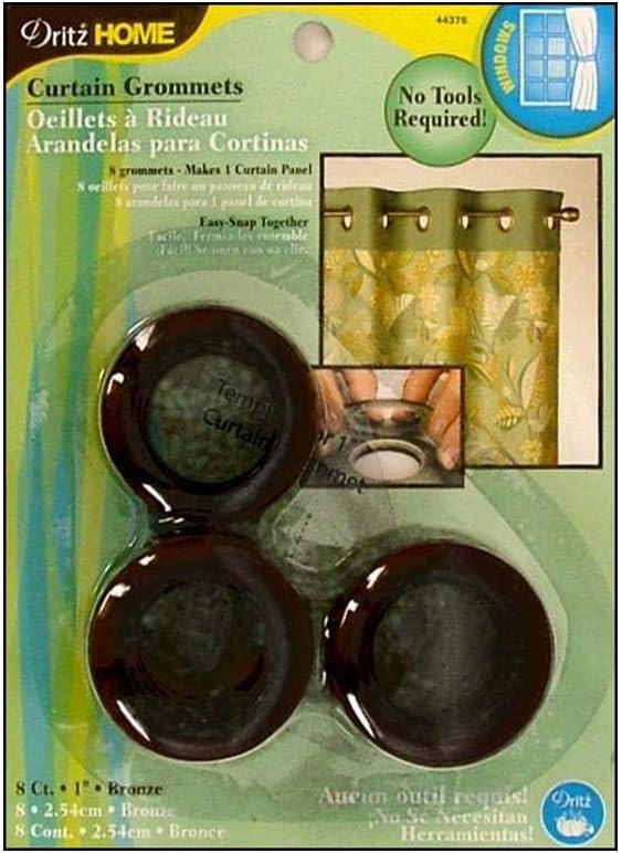 Dritz 1", Bronze Curtain Grommets, 8 Count Arts, Crafts