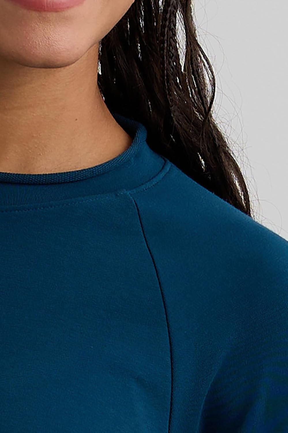 Fair Indigo Women's Organic French Terry Long Sleeve Sweatshirt Dress - Image 6