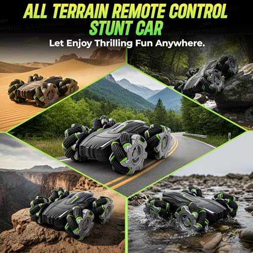 Image of The Little Ones RC Car - RC 4x4 Wheel Drive High-Speed Double Sided 2.4GHz Remote Control Drift Stunt Off Road Cars 360 Rotation Fall Resistant Toys for Kids & Adults Boys & Girls [RC ThunderDrive]