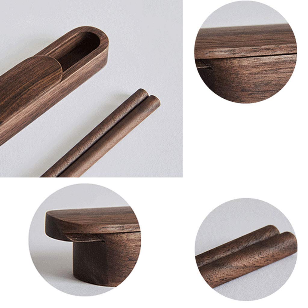 Wiederverwendbares japanisches Essstäbchen-Set aus Holz, Reise-Essstäbchen mit Etui, wiederverwendbares chinesisches koreanisches tragbares Essstäbchen-Utensil, spülmaschinenfest, Sushi-Essstäbchen