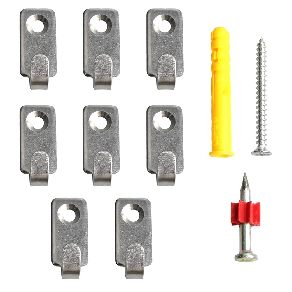 CTRLZS 12PCS Wall Mount Hooks, Stainless Steel Hook, Heavy Duty Single Hole Hanger, Mini Hook J Shape