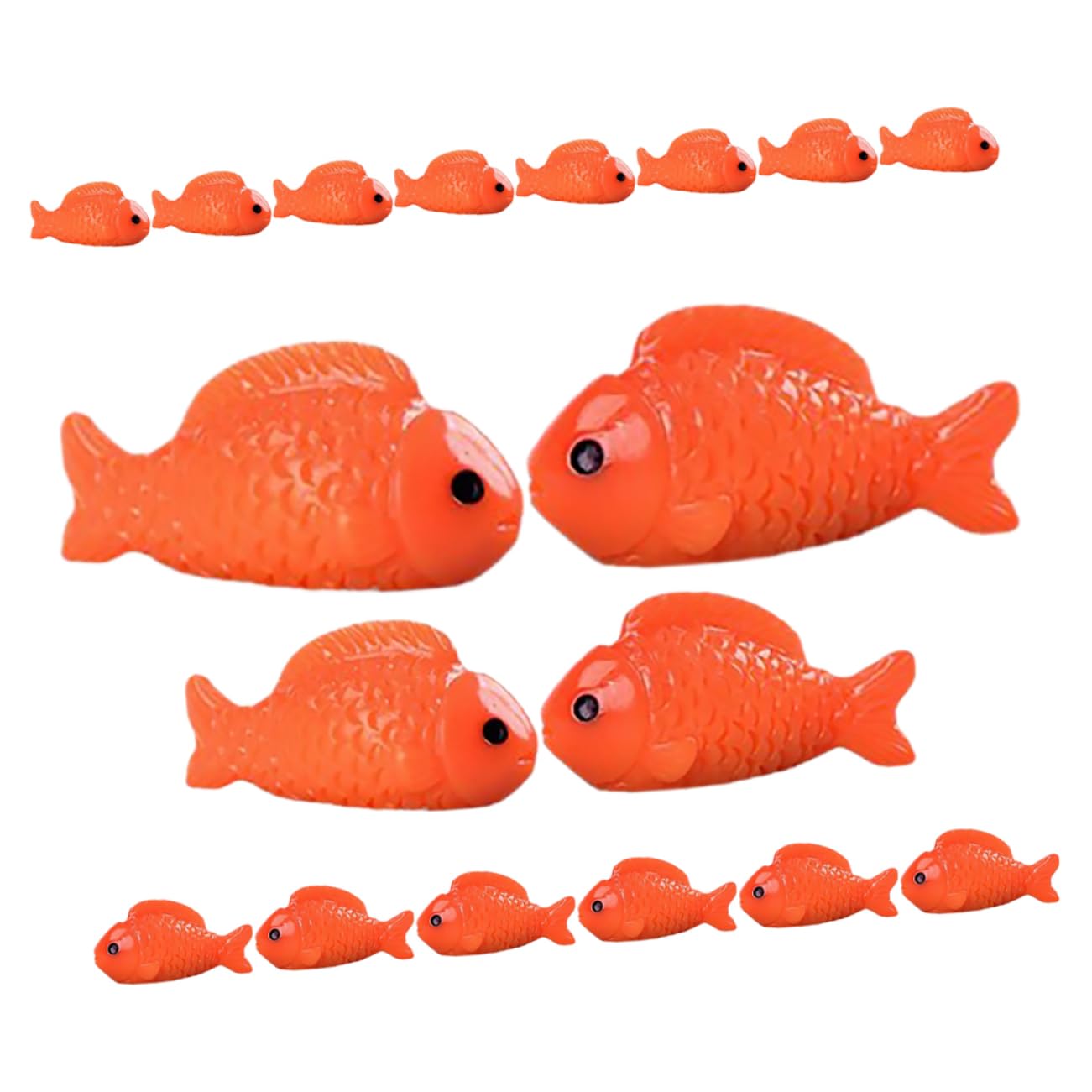 Amazon.co.jp: MOBUTOFU 36個ミニ樹脂製魚 の置物 小さな魚のの装飾