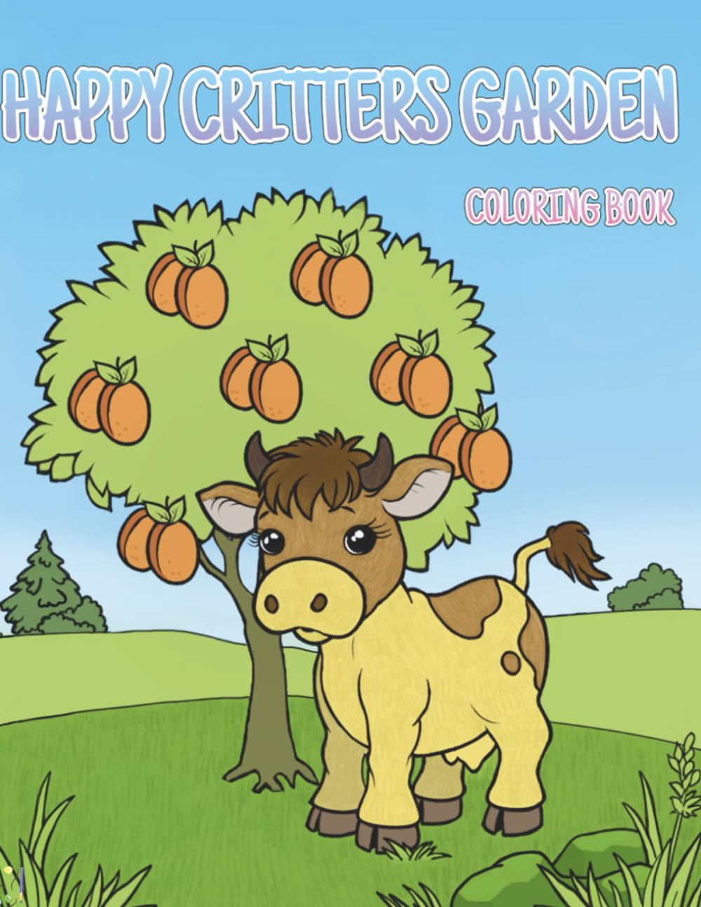 Happy critters garden: Coloring Book for Kids