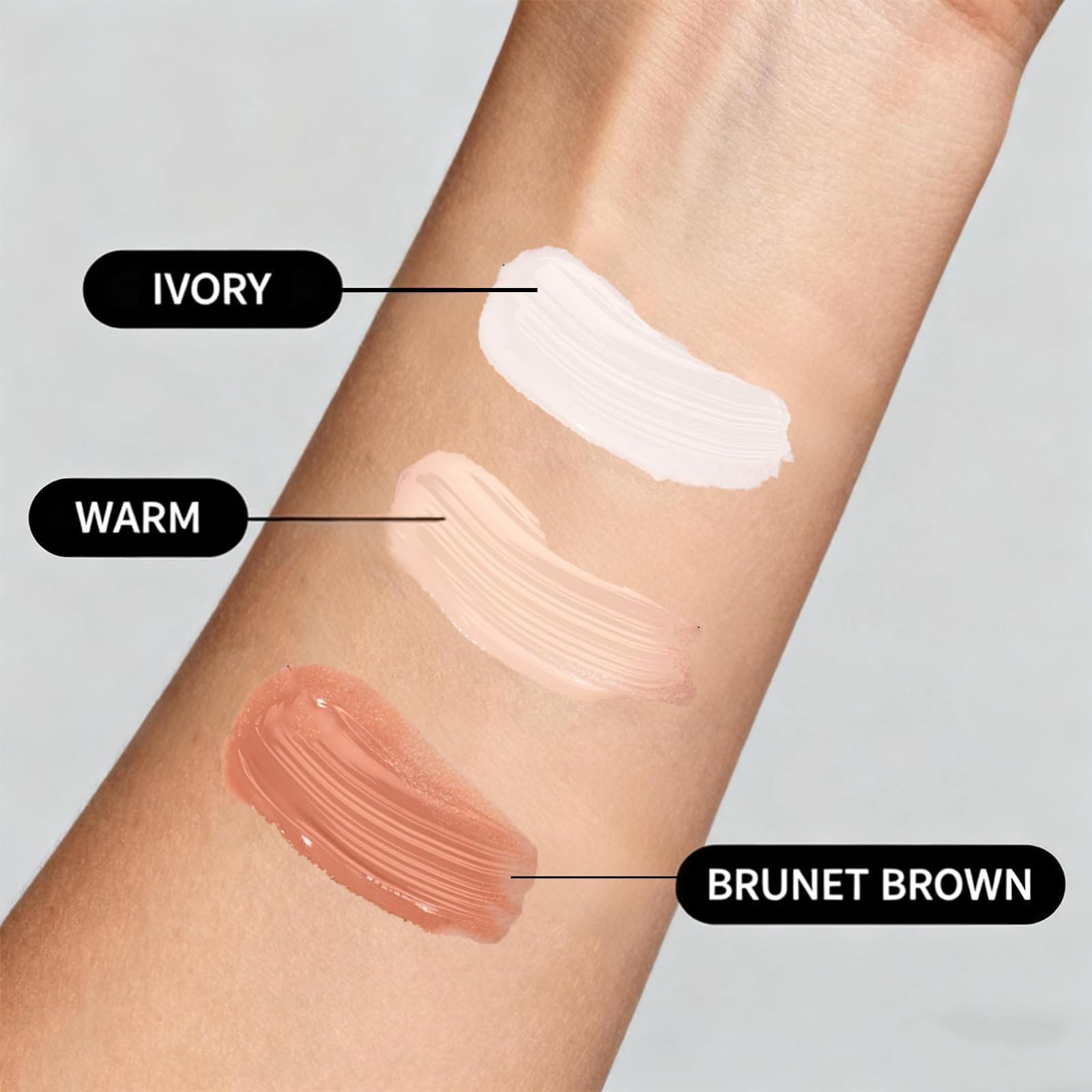 Luvie Glow Foundation Cushion, Mushroom Head Air Cushion CC Cream, BB Cream Base de maquillaje facial, corrector hidratante que ilumina el tono de piel uniforme y duradero para (Warm)