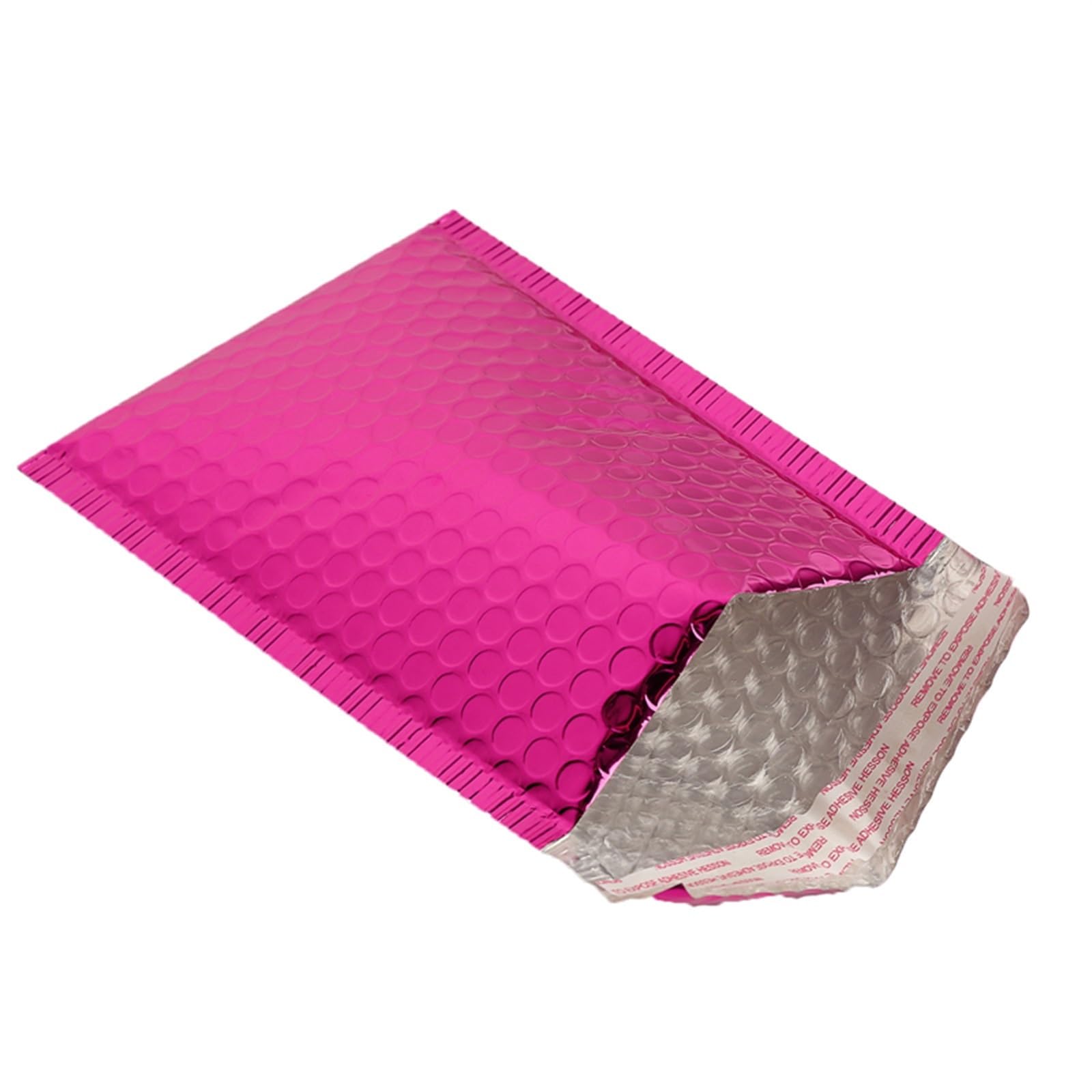 Koperty bąbelkowe Poly Mailers, Koperty bąbelkowe, torby pocztowe, folia aluminiowa, kolor różowy, różne rozmiary, opakowanie 50 szt.(15x20cm)