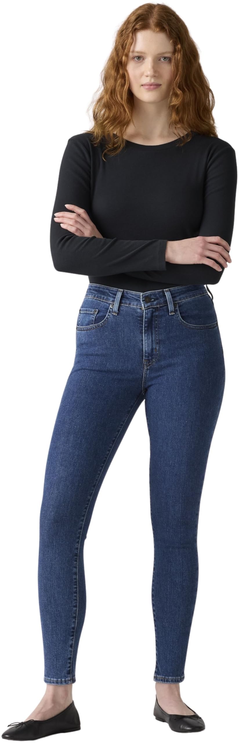 Levi's Women's Jeans 721 with Stretch, Skinny Fit, Blue (Triangle Exploration), W27/L30