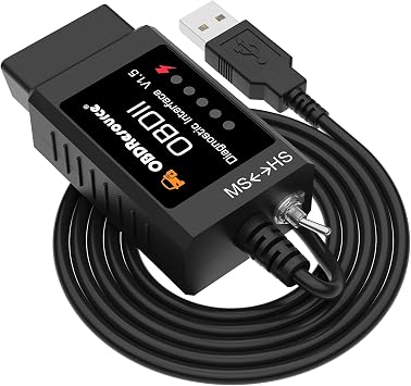 [Plus] ELMconfig ELM327 OBD2 USB Adapter for Windows, OBD2 Scanner Diagnostic Coding Tool with MS-CAN/HS-CAN Switch for Ford Lincoln Mazda Mercury Series Vehicles