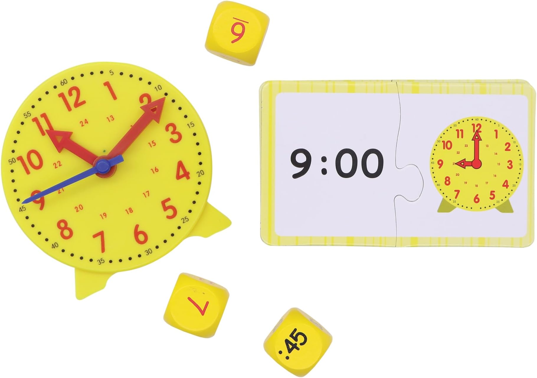 Office Depot® Brand Time Activity Set, Yellow, 1st Grade, Set of 28 Pieces