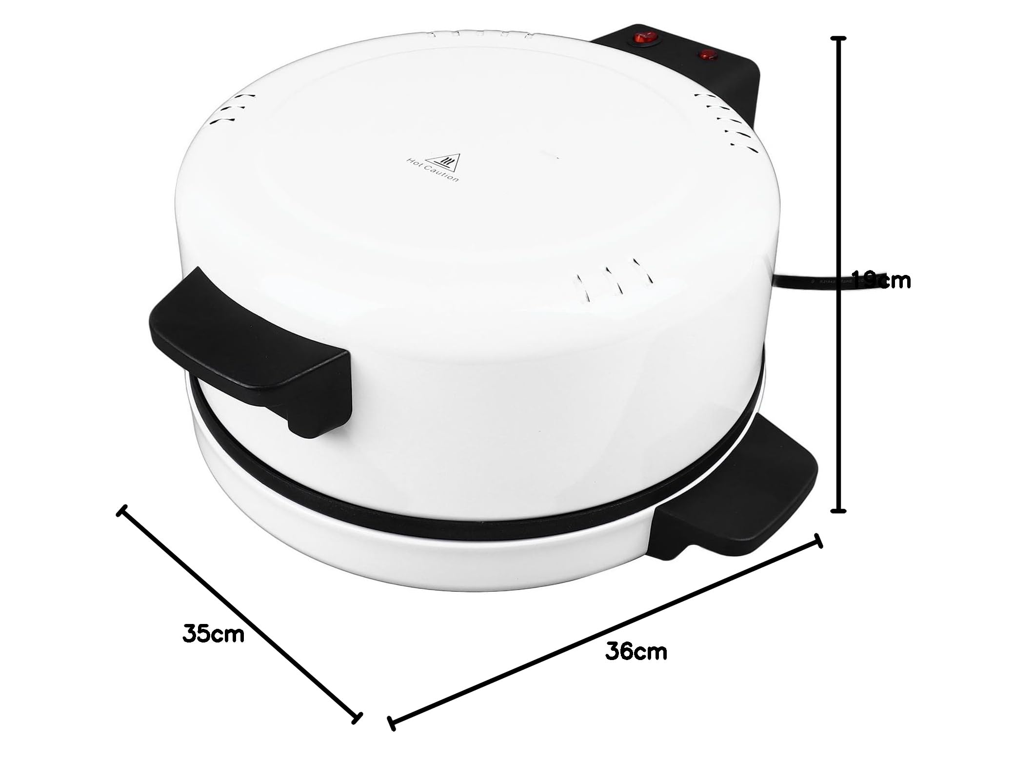 Horno Eléctrico para Pizza de 12 Pulgadas, Máquina para Hacer Pan árabe y Pizza con Corteza Crujiente de 2000W de Potencia, Calentamiento Rápido, Horneado (Enchufe europeo 220V