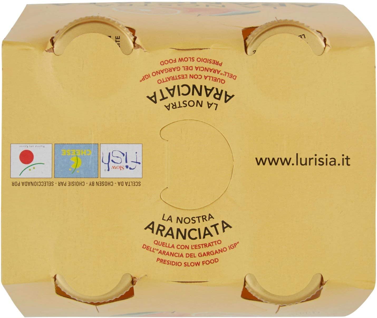 Lurisia Aranciata - 24 botellas de vidrio de 275 ml para bebidas no alcohólicas, hechas con zumo de naranja italiano y extracto de naranja de Puglia, sabor dulce