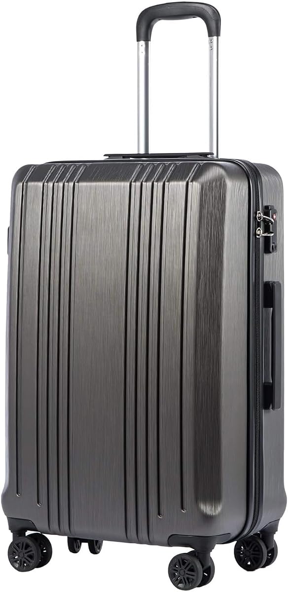 Equipaje rígido de PC+ABS, cerradura TSA, ruedas giratorias, 24 pulgadas marcadas