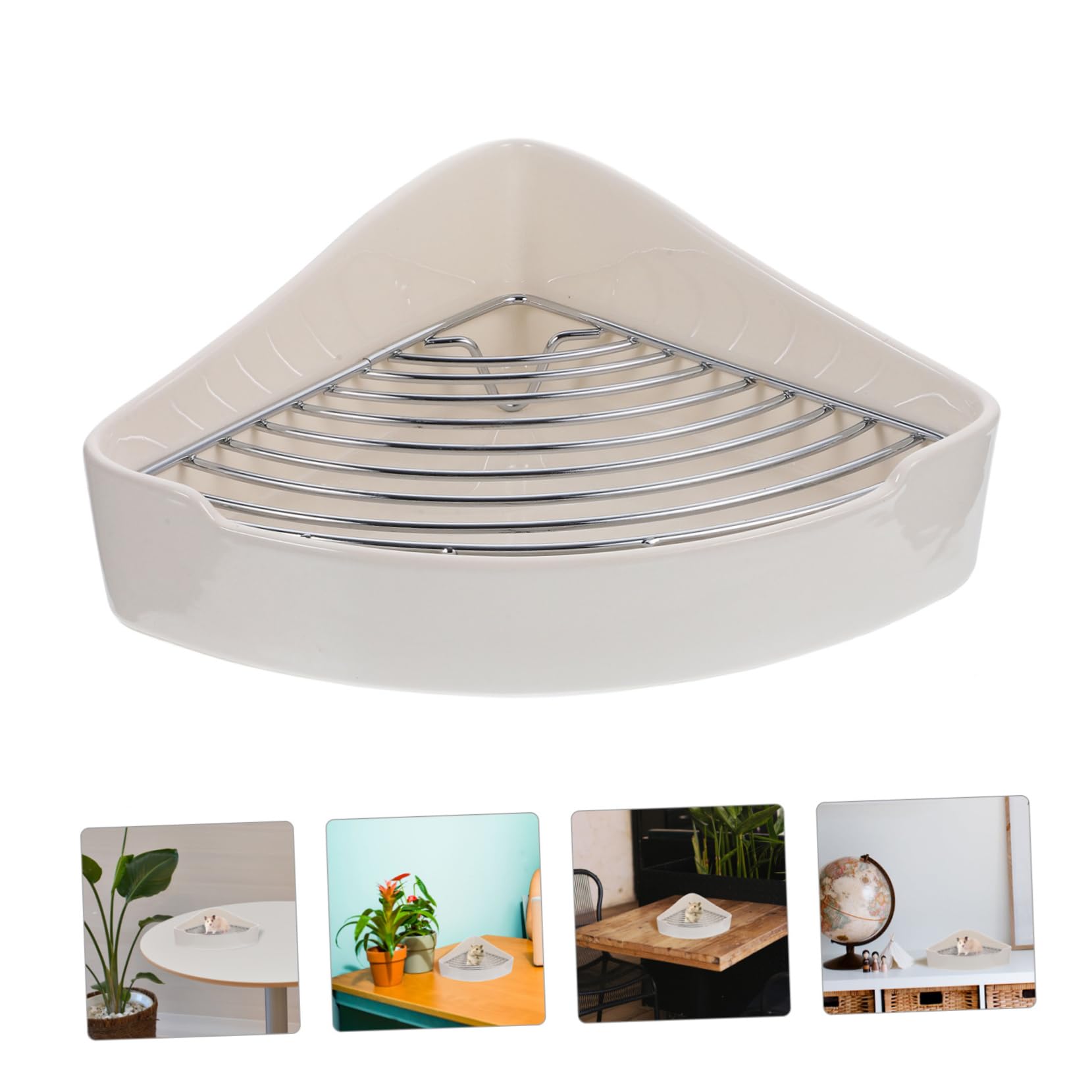 POPETPOP Małe Zwierzę Ceramiczne Toaleta Nocnik Dla Zwierząt Domowych Szczury Chomik Kuweta Królik Kuweta Króliczek Kuweta Toaleta Dla Psa Kryty-Jesień Króliczek Nocnik Mała Klatka Dla