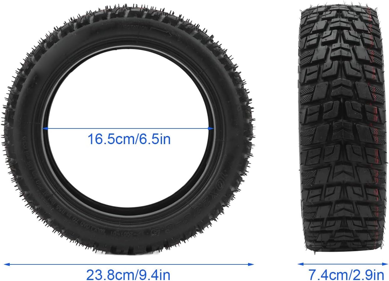 VINGVO 10x2.75‑6.5 Tubeless Tire, Electric Scooter Tire Compression Resistance Thickened Strong Shock Absorption 10 Inch Electric Scooter ExplosionProof Tubeless Tire for Electric Scooter