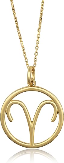 10k Gold Zodiac Necklace for Women | Dainty Real Gold Necklace for Women | Adjustable 16-18 Inch Zodiac Sign Necklace | Gold Pendant Necklace | Astrology Gifts for Women