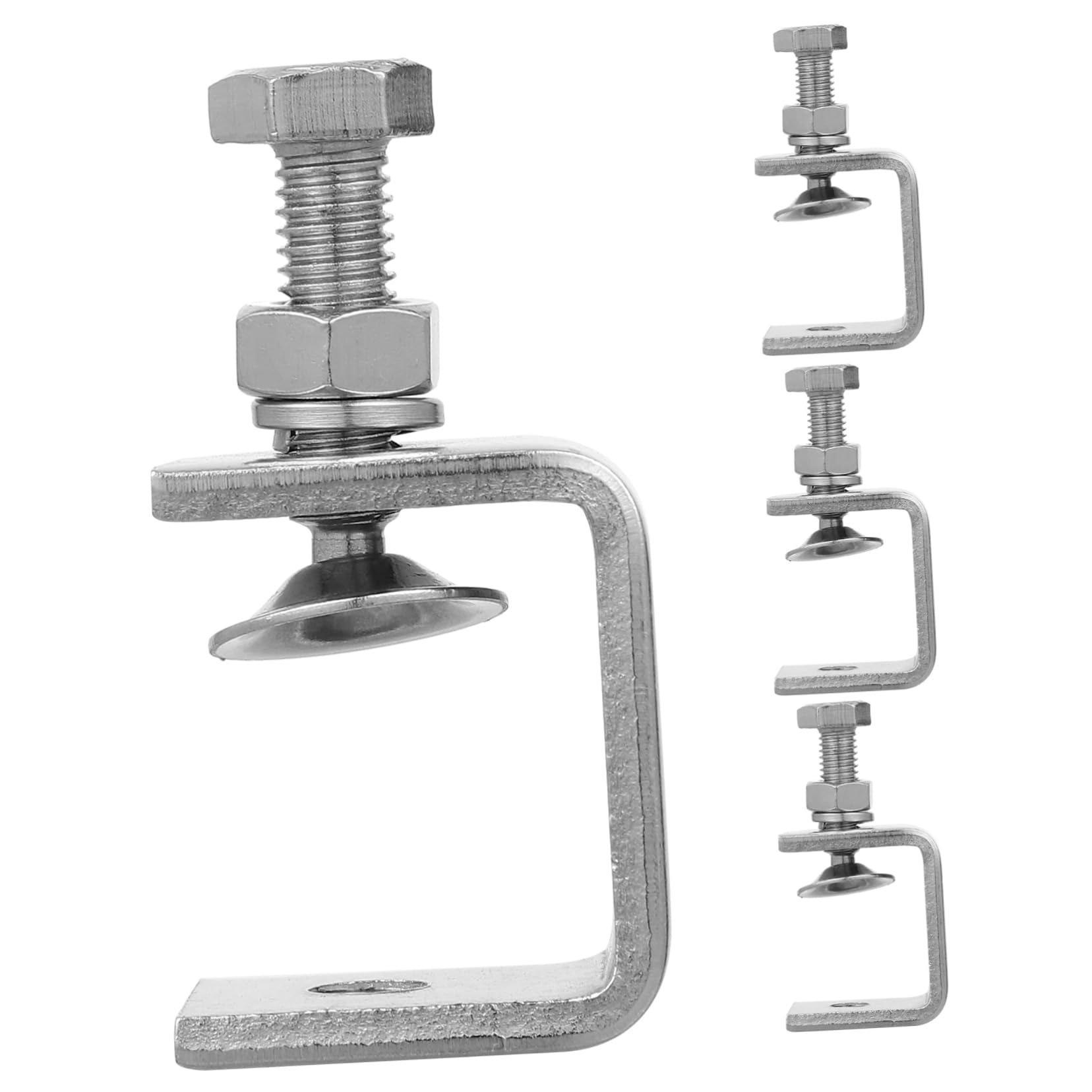 VILLFUL 4pcs 1 Inch C-clamp Welding Clamp Woodworking C-clamp C Clamps Heavy Duty Duct Clamp C-clamp for Woodworking Small c Clamp Clamps for Woodworking Flange Clip Stainless Steel Silver