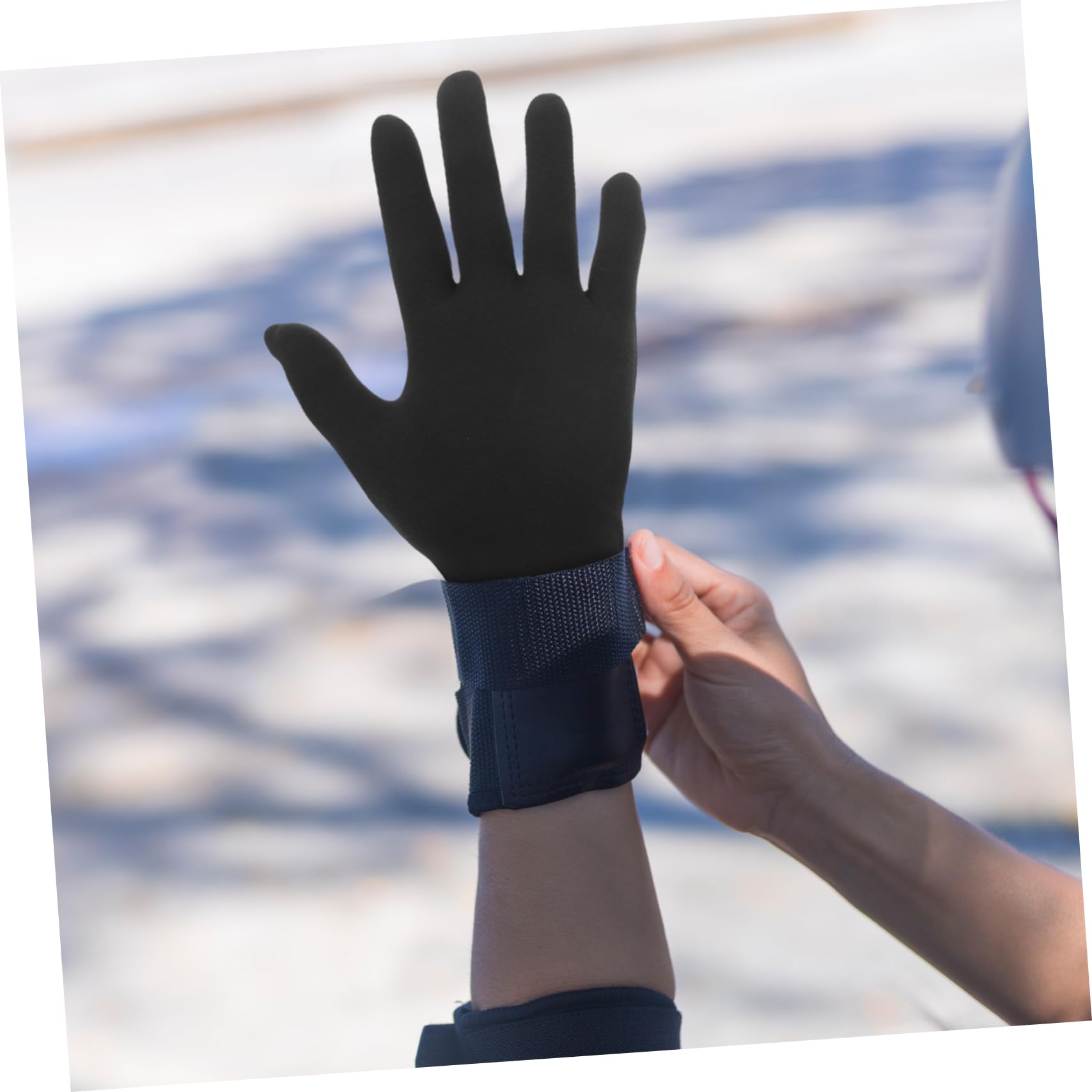 Toyvian Guantes de Patinaje artístico Guantes de Oro Mujeres Guantes de Encaje sin Dedos cordón Hielo Guantes de Fiesta de niña Guantes de Baile de niña Licra Black