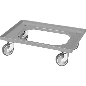 Transport Roller for Crates 60 x 40 cm with 4 Castors in Gray