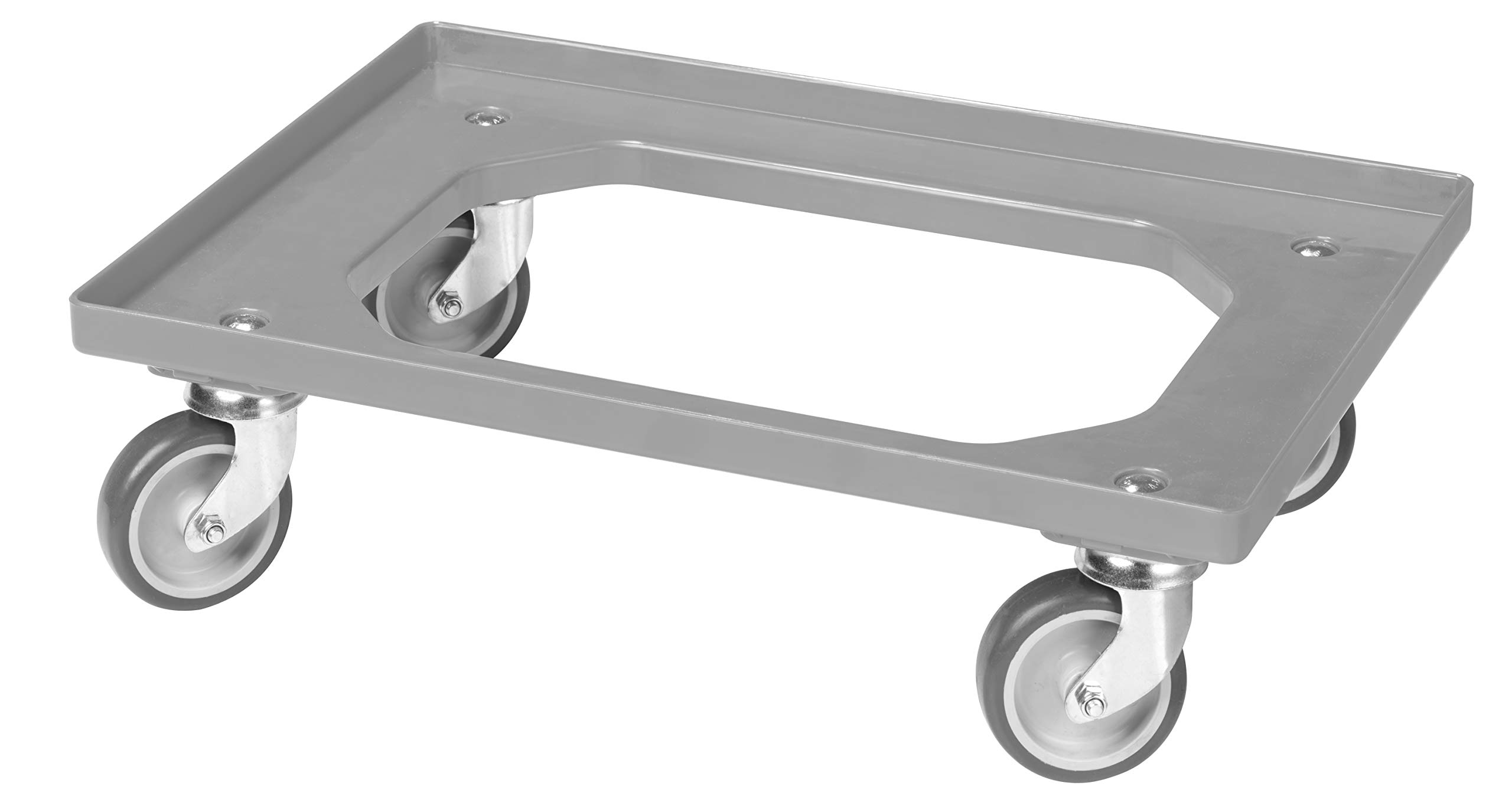5 Stück Transportroller für Kisten 60 x 40 cm mit 4 Lenkrollen in grau