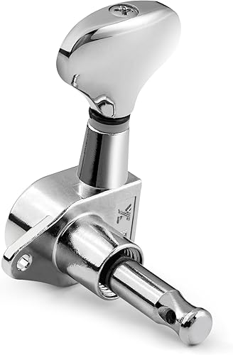 Miniatura 4 de Vangoa 3L3R - 6 clavijas de afinación de cuerda de guitarra, afinador, cabezales de máquina, perillas de afinación para guitarra acústica