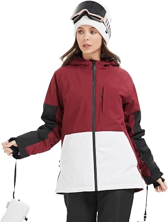 SNOWVERB Women Men Baggy Snow Ski Coat & Snowboard Jacket for Snowsports | Stylish Loose Fit, Waterproof Protection with Warm Insulation, Multi-Functional Pocket Design, Easy Layering & Durability