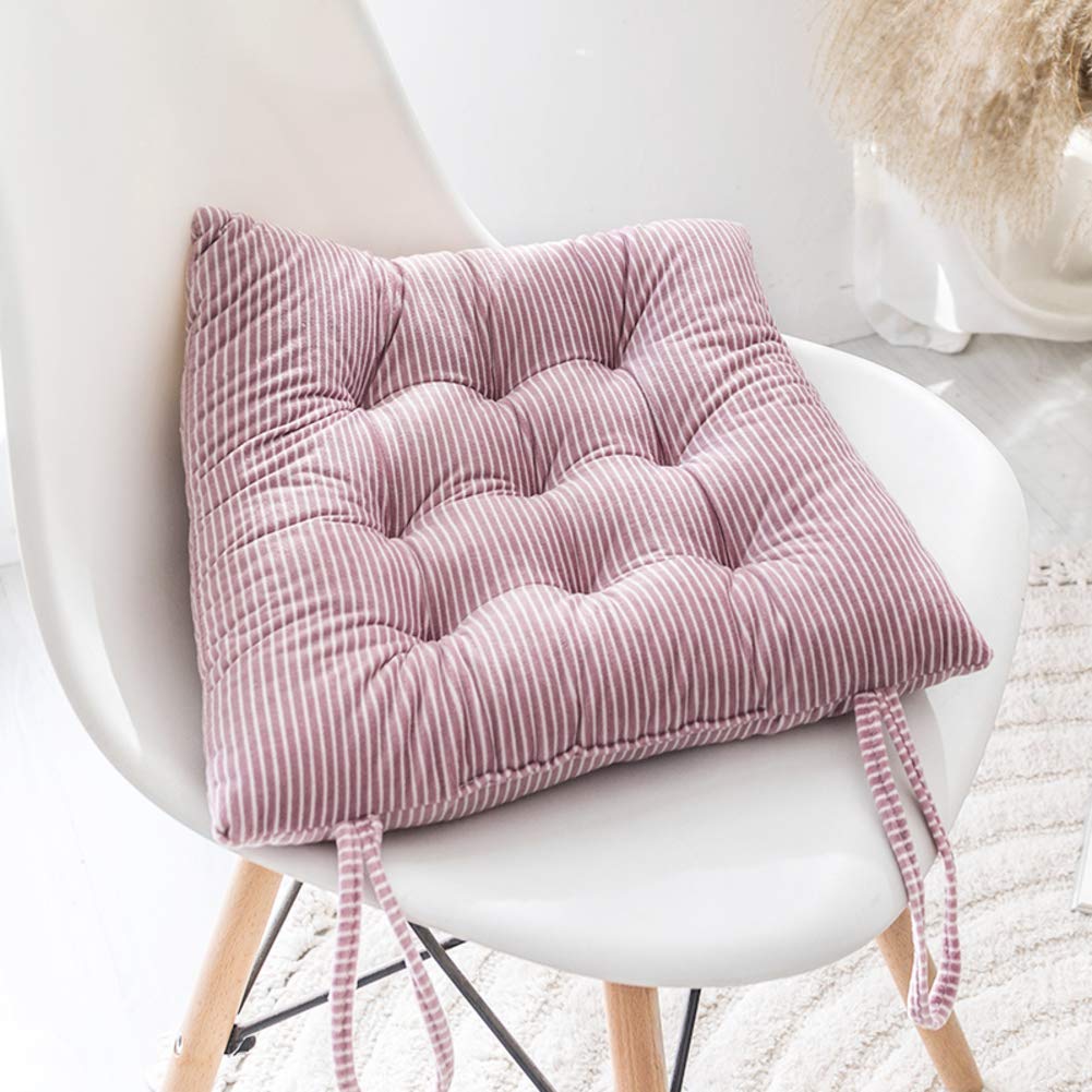 Coussin respirant surchargé violet 35x35 avec liens pour un confort d'assise durable