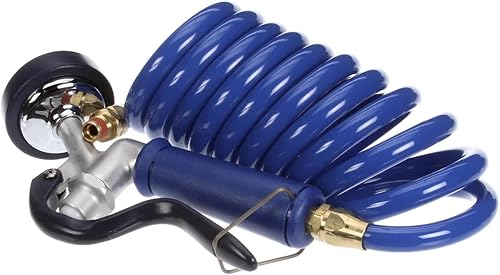 T&S Brass PG-35AV-CH Válvula de pulverización en ángulo de aluminio para aseo de mascotas con manguera en espiral de 9 pies, PG-35AV-CH