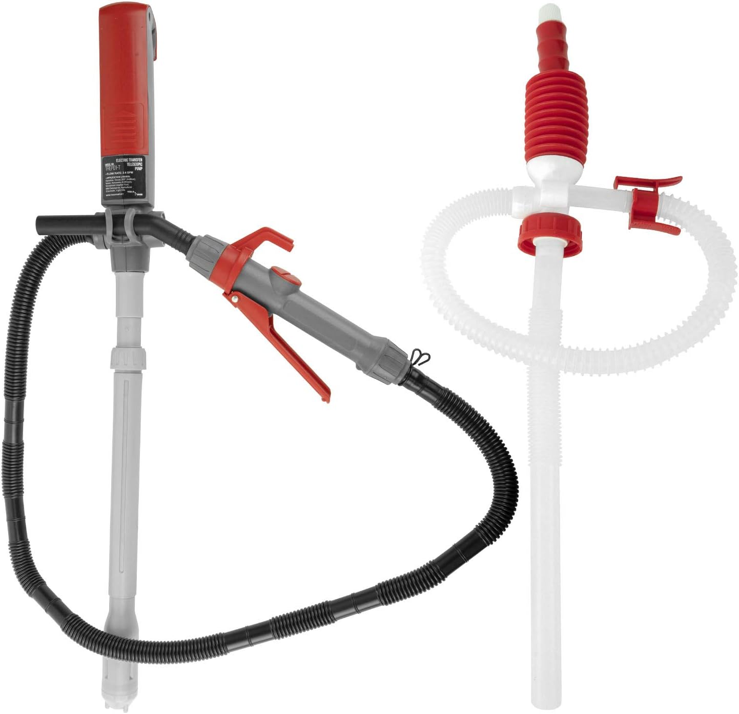 Portable Gas Pump Bundle, BatteryPowered Telescopic Liquid