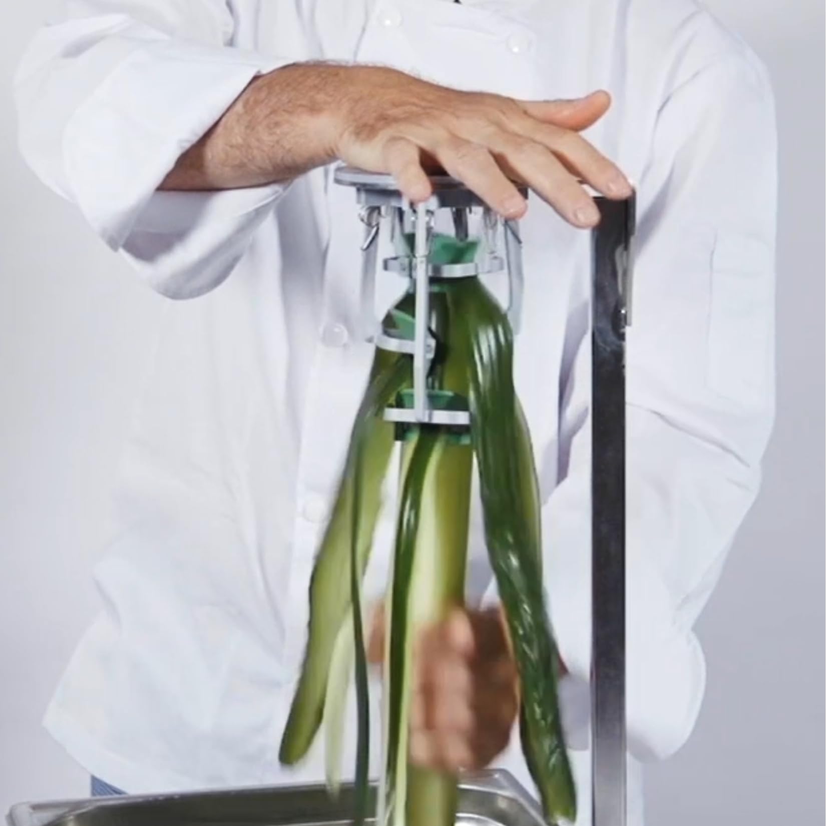 Louis Tellier – HS521 Gurkenschäler aus Epoxid, mit Ständer, silberfarben, schneller Gemüseschäler, spülmaschinenfest