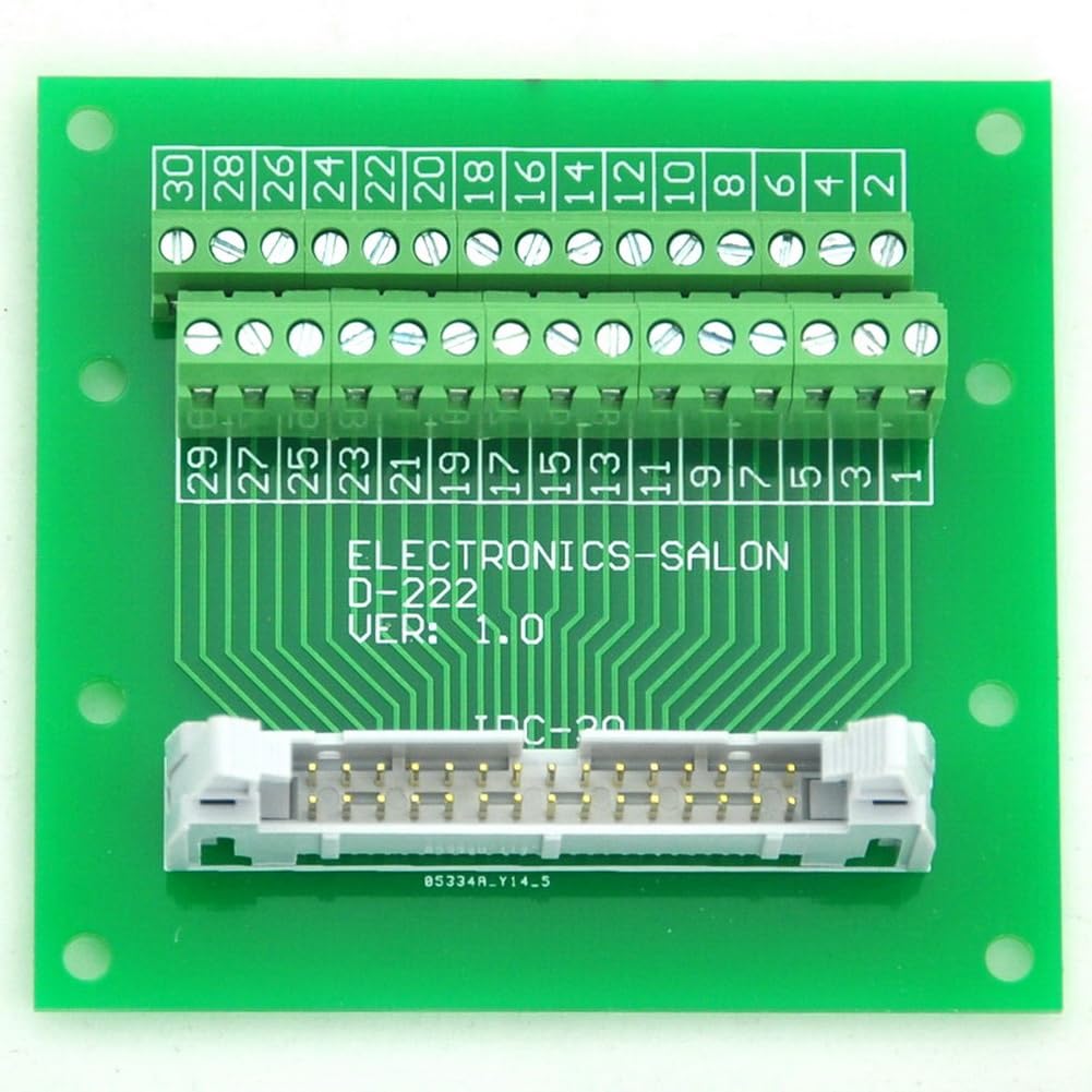 Conector IDC30 macho de 2x15 pines con bloque de terminales de 0,1 pulgadas
