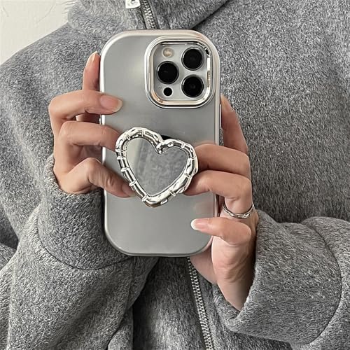 Coque de protection souple iPhone 15 Pro argent plaqué miroir