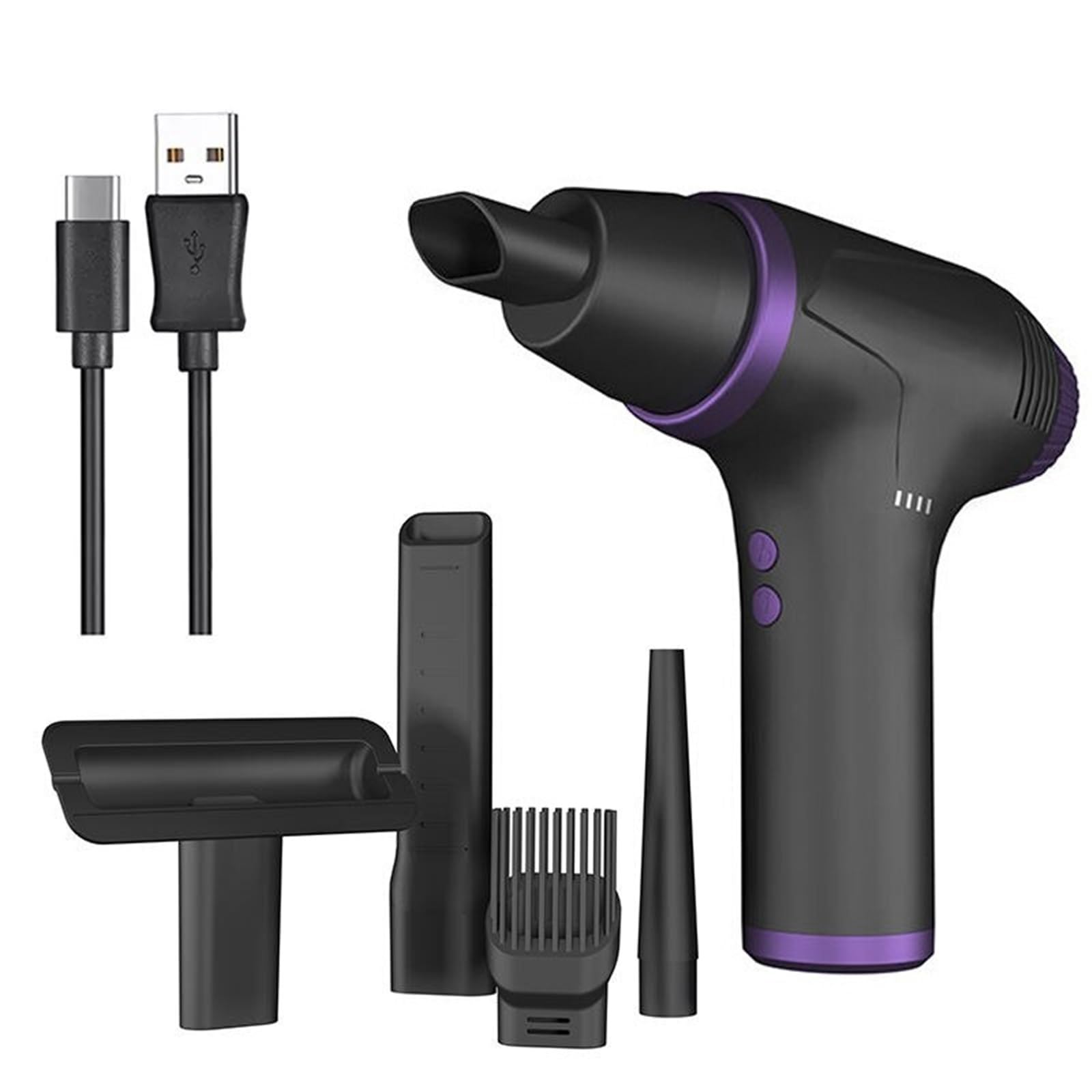 15000mAh Portable Compressed Air Blower 2 in 1 Duster & Vacuum Cleaner Cordless for Keyboard Computer Cleaning