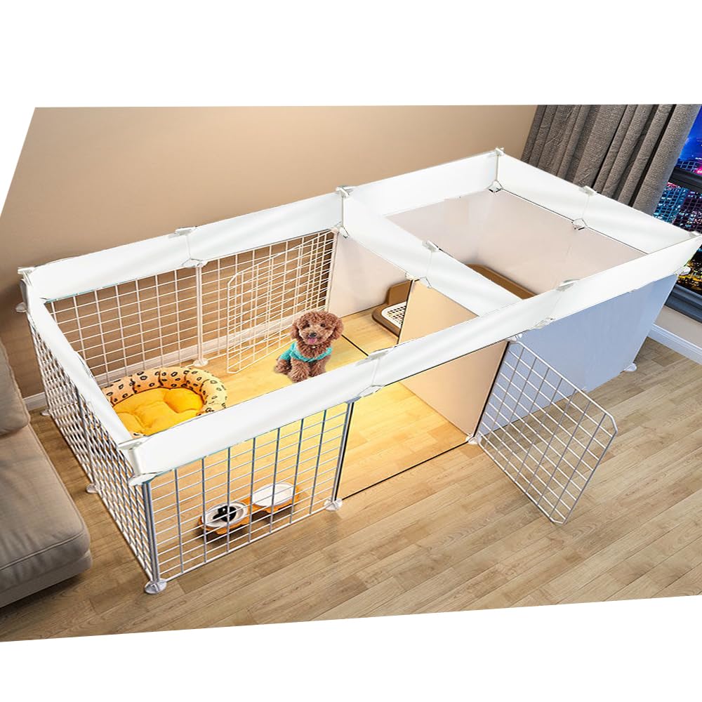 Parc pour chiot anti-escalade blanc pour protéger votre mobilier