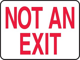 Accuform "Not an Exit" Safety Sign, Plastic, 7 x 10 Inches (MEXT910VP)