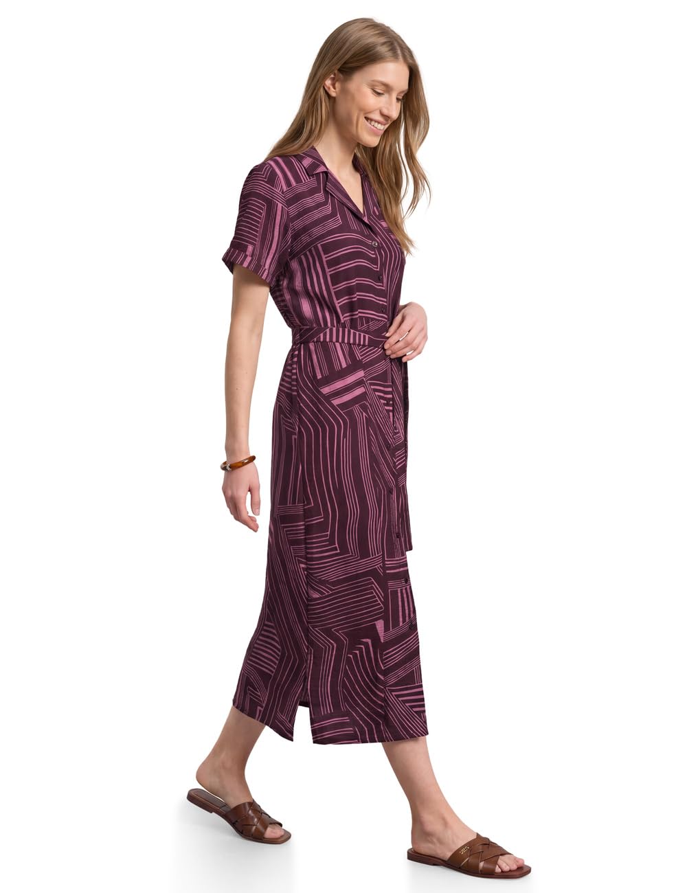Street One Bowling Collar Midi Dress Blush Berry 40