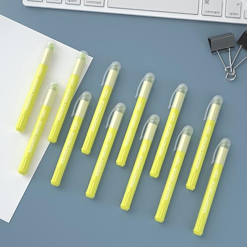 Miniatura 7 de feela Paquete de 24 rotuladores de gel amarillo para la Biblia, rotuladores, suministros de diario, no se traspasa para resaltar diario, escuela,