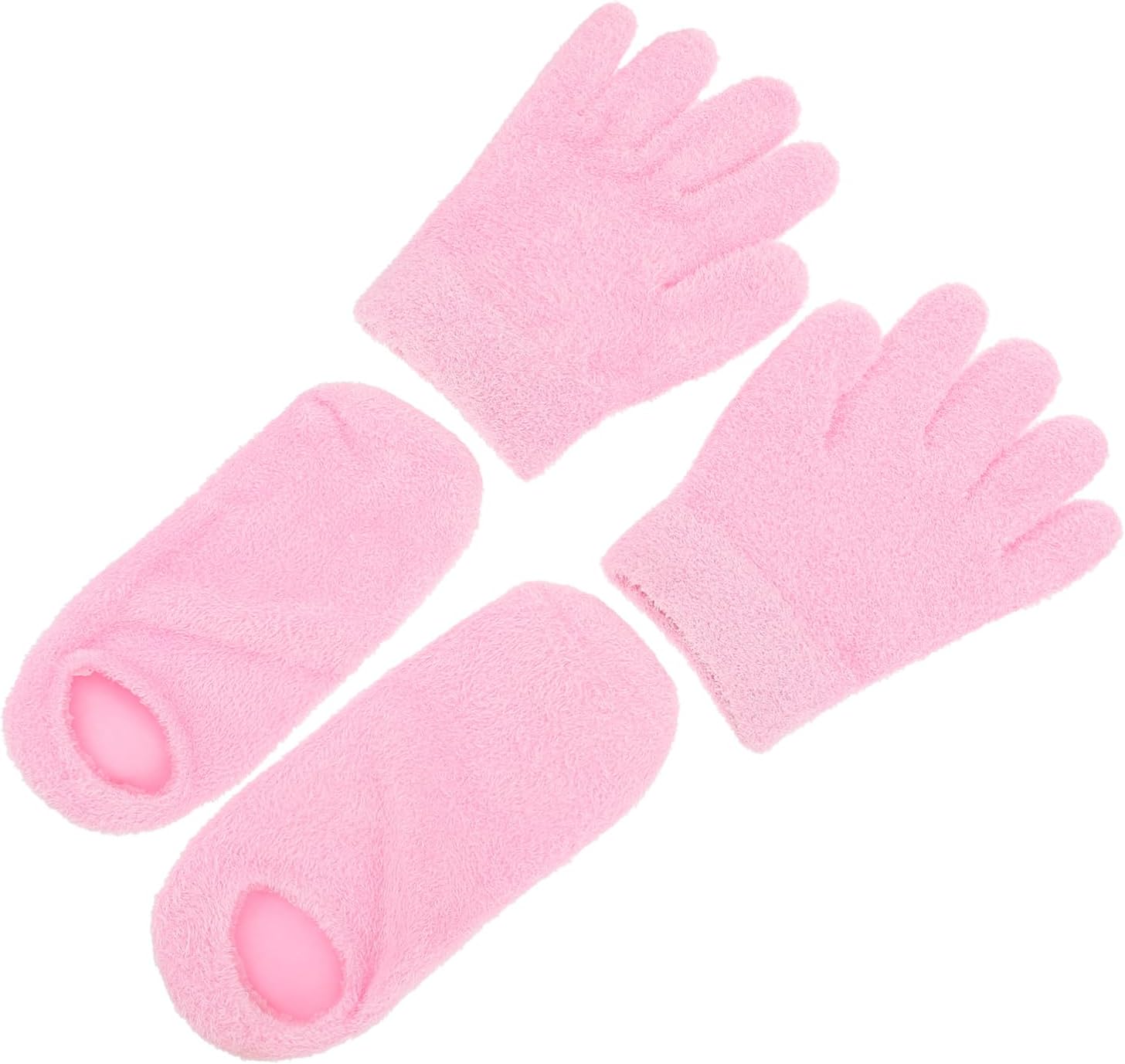 Vaguelly 2pairs Dry Cracked Hands Foot Treatment Spa Gloves Socks Set Women Men Moisturizing Gel Socks