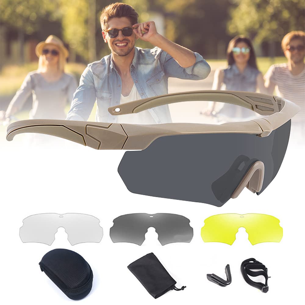 Gafas Militares Polarizadas Protección UV Airsoft con 3 Lentes Intercambiables