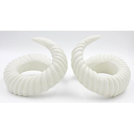 Amazon Co Jp 魔族 悪魔の 付け角 ツノ コスチューム用小物 コスプレグッズ 左右1セット 小 白 ホーム キッチン