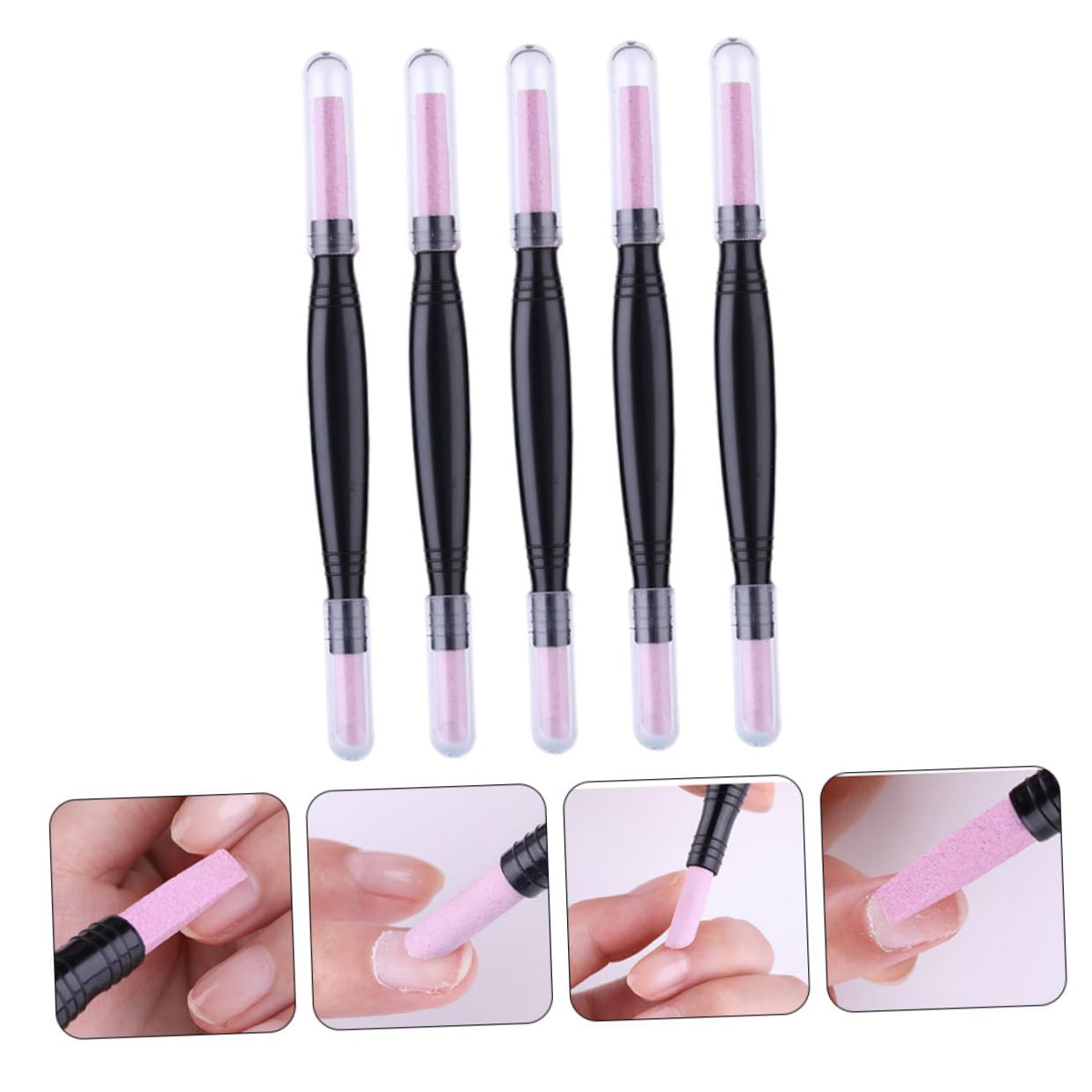 Healeved 15pezzi Penna Pietra Pomice Doppia Testa Per Rimozione Cuticole e Limatura Unghie Strumento Manicure Sicuro e Riutilizzabile Per Unghie e Pulite