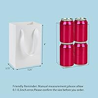 Vista 2 de HUAPRINT Paquete de 30 bolsas de papel pequeñas blancas con asas, bolsa de regalo de 5.25 x 3.75 x 8 pulgadas para venta al por menor, recuerdos
