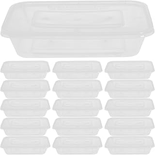 SEWACC 25pcs Meal Prep Containers with Lids 500ml PP Microwave Safe | Design, Reusable Lightweight Set, Travel and Picnic Use, Packaged for Takeaway and Regular Portion Storage