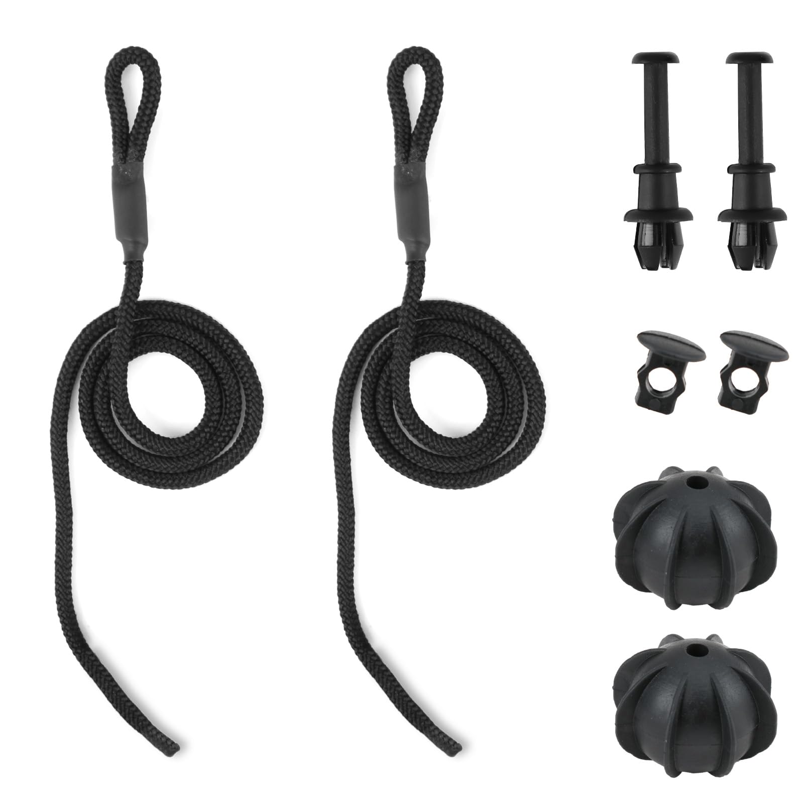 1 Pair Car Parcel Shelf String Interior Rear Trunk Parcel Shelf Strap Cords with 2 Pcs Clips Universal Accessories Fit for VW Tiguan Golf Nissan Juke Audi Ford Kia Polo Toyota Aygo Hatchback Models