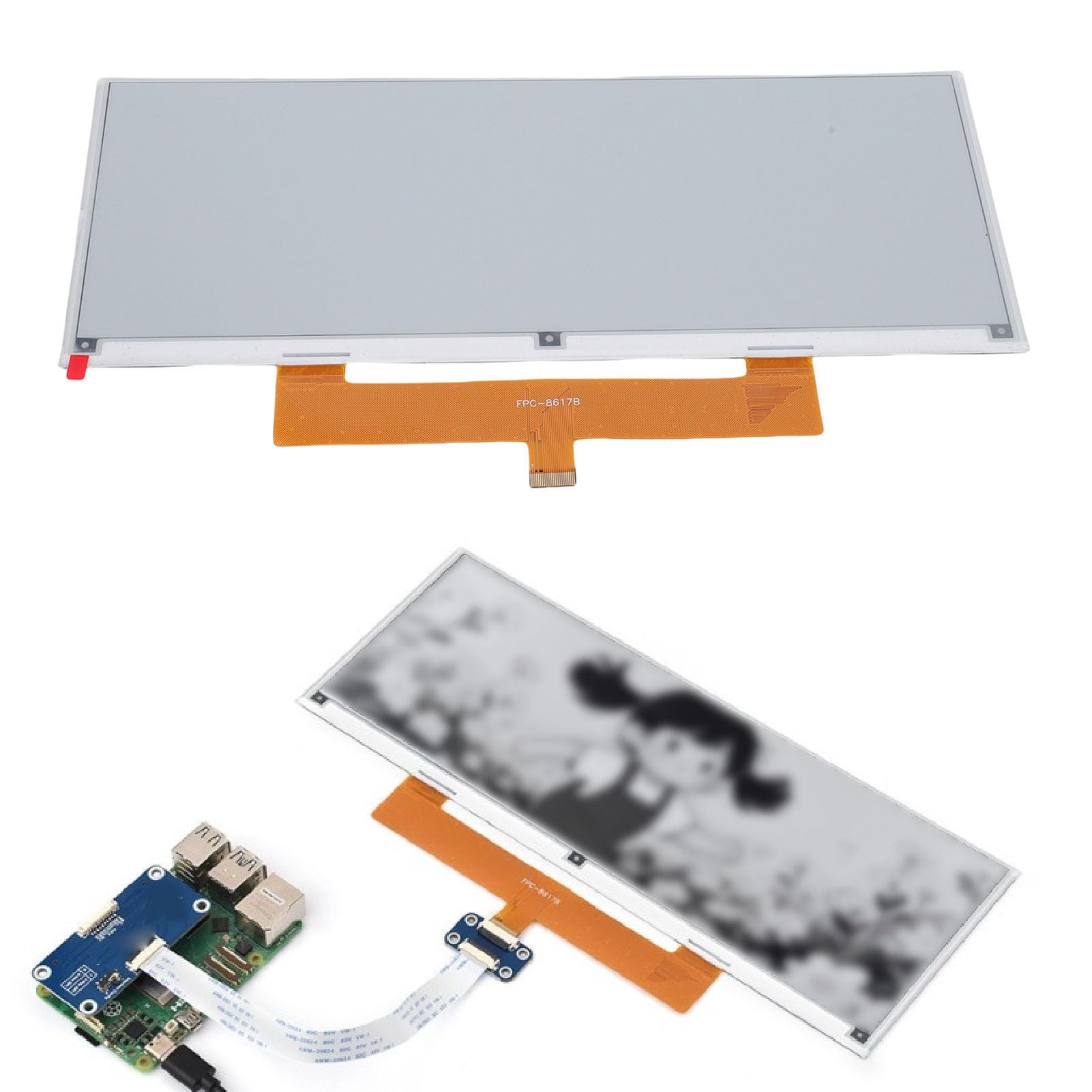 Wyświetlacz Papierowy E o Przekątnej 10,85 Cala, rozdzielczość 1360x480 Interfejs SPI Ekran E Ink z Wykończeniem Nieodblaskowym Papier Elektroniczny o Niskim Zużyciu Energii