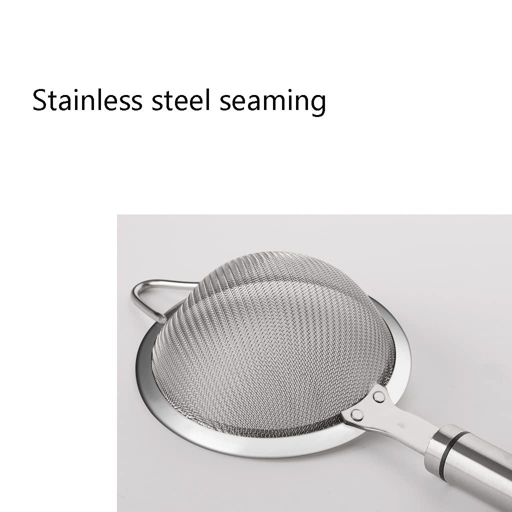 Cucchiaio Schiumarola Filtro da cucina in acciaio inossidabile for skimmer, filtro professionale a maglia fine extra e manico robusto, filtro a maglia fine Schiumarola Per Cucinare ( Size : Medium )