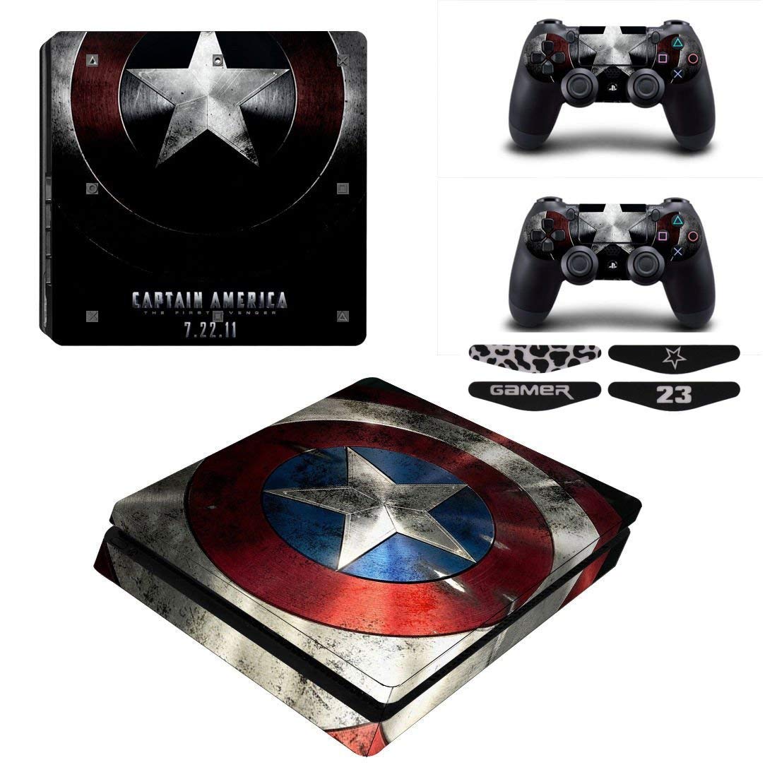 Graphixdesign Sticker Cover for PS4 Slim Console and 2 Controller Decal Cover+ 4 Led bar Decal Sticker (B08WHWKF72) Amazon Price History, Amazon Price Tracker